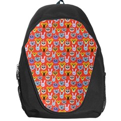 Cute Faces Of Dogs And Cats With Glasses Backpack Bag