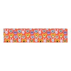 Cute Faces Of Dogs And Cats With Glasses Velvet Scrunchie