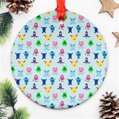 Funny Monsters Ornament (round) by SychEva