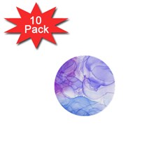 Purple And Blue Alcohol Ink  1  Mini Buttons (10 Pack)  by Dazzleway