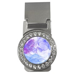 Purple And Blue Alcohol Ink  Money Clips (cz)  by Dazzleway