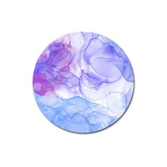 Purple And Blue Alcohol Ink  Magnet 3  (round) by Dazzleway