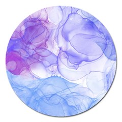 Purple And Blue Alcohol Ink  Magnet 5  (round) by Dazzleway