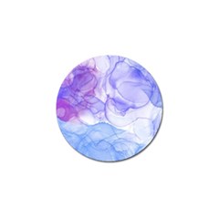 Purple And Blue Alcohol Ink  Golf Ball Marker by Dazzleway