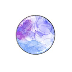 Purple And Blue Alcohol Ink  Hat Clip Ball Marker by Dazzleway