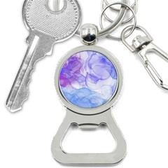 Purple And Blue Alcohol Ink  Bottle Opener Key Chain by Dazzleway