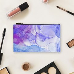 Purple And Blue Alcohol Ink  Cosmetic Bag (small) by Dazzleway