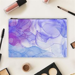 Purple And Blue Alcohol Ink  Cosmetic Bag (large) by Dazzleway