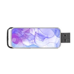 Purple And Blue Alcohol Ink  Portable Usb Flash (two Sides) by Dazzleway