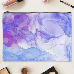 Purple And Blue Alcohol Ink  Cosmetic Bag (xxxl) by Dazzleway