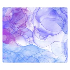 Purple And Blue Alcohol Ink  Double Sided Flano Blanket (small)  by Dazzleway