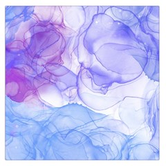 Purple And Blue Alcohol Ink  Large Satin Scarf (square) by Dazzleway