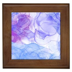 Purple And Blue Alcohol Ink  Framed Tile