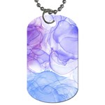 Purple and blue alcohol ink  Dog Tag (One Side) Front