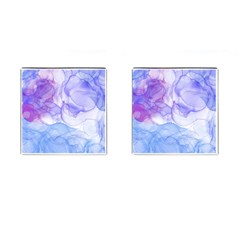 Purple And Blue Alcohol Ink  Cufflinks (square) by Dazzleway