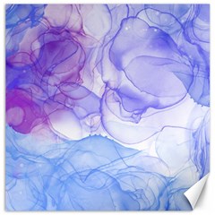 Purple And Blue Alcohol Ink  Canvas 12  X 12  by Dazzleway