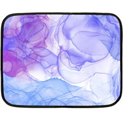 Purple And Blue Alcohol Ink  Fleece Blanket (mini) by Dazzleway