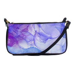 Purple And Blue Alcohol Ink  Shoulder Clutch Bag by Dazzleway