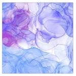 Purple and blue alcohol ink  Large Satin Scarf (Square) Front