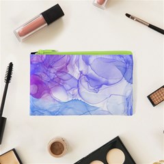 Purple And Blue Alcohol Ink  Cosmetic Bag (xs) by Dazzleway