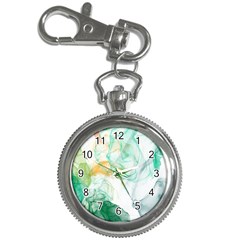 Green And Orange Alcohol Ink Key Chain Watches by Dazzleway