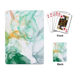 Green and orange alcohol ink Playing Cards Single Design (Rectangle)