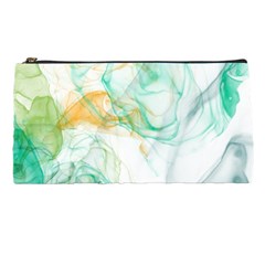 Green And Orange Alcohol Ink Pencil Case by Dazzleway