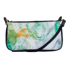 Green and orange alcohol ink Shoulder Clutch Bag