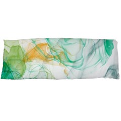 Green And Orange Alcohol Ink Body Pillow Case (dakimakura) by Dazzleway