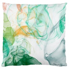 Green And Orange Alcohol Ink Large Cushion Case (two Sides) by Dazzleway