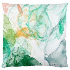 Green And Orange Alcohol Ink Standard Flano Cushion Case (one Side)