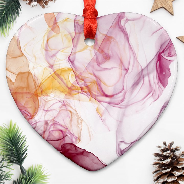 Red and orange alcohol in  Ornament (Heart)