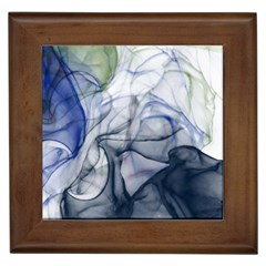 Blue Alcohol Ink Framed Tile by Dazzleway