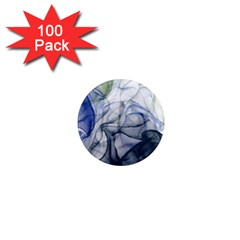 Blue Alcohol Ink 1  Mini Magnets (100 Pack)  by Dazzleway