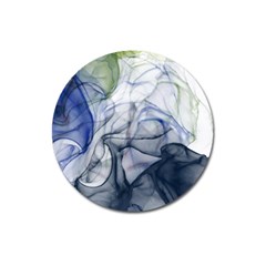 Blue Alcohol Ink Magnet 3  (round) by Dazzleway