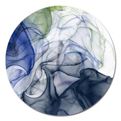 Blue Alcohol Ink Magnet 5  (round) by Dazzleway