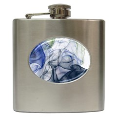 Blue Alcohol Ink Hip Flask (6 Oz) by Dazzleway