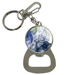 Blue Alcohol Ink Bottle Opener Key Chain by Dazzleway