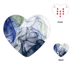 Blue Alcohol Ink Playing Cards Single Design (heart) by Dazzleway