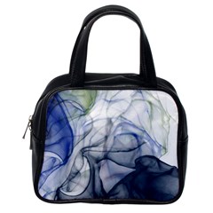 Blue Alcohol Ink Classic Handbag (one Side) by Dazzleway