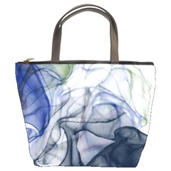 Blue Alcohol Ink Bucket Bag by Dazzleway