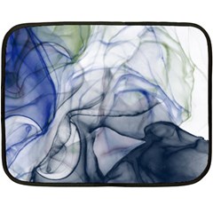 Blue Alcohol Ink Fleece Blanket (mini) by Dazzleway