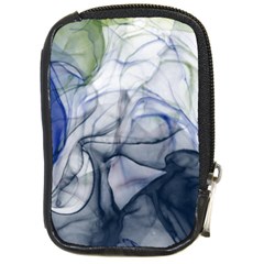 Blue Alcohol Ink Compact Camera Leather Case