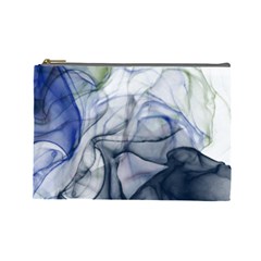 Blue Alcohol Ink Cosmetic Bag (large) by Dazzleway