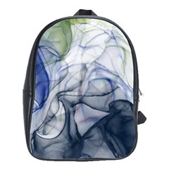 Blue Alcohol Ink School Bag (large)