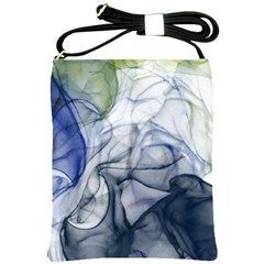 Blue Alcohol Ink Shoulder Sling Bag