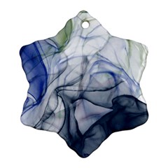 Blue Alcohol Ink Snowflake Ornament (two Sides)