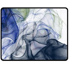 Blue Alcohol Ink Double Sided Fleece Blanket (medium) 