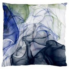 Blue Alcohol Ink Large Flano Cushion Case (two Sides) by Dazzleway