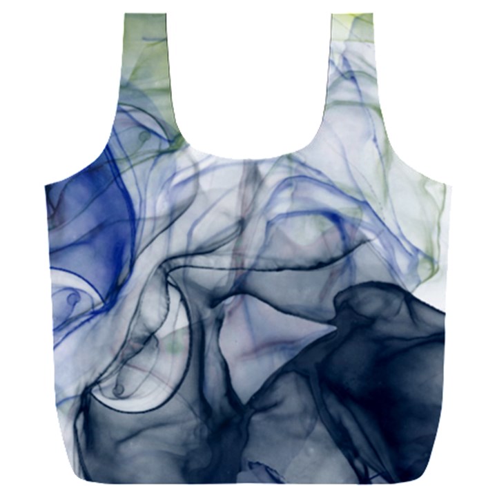 Blue alcohol ink Full Print Recycle Bag (XXL)